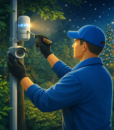 Установка охранных датчиков движения на участке